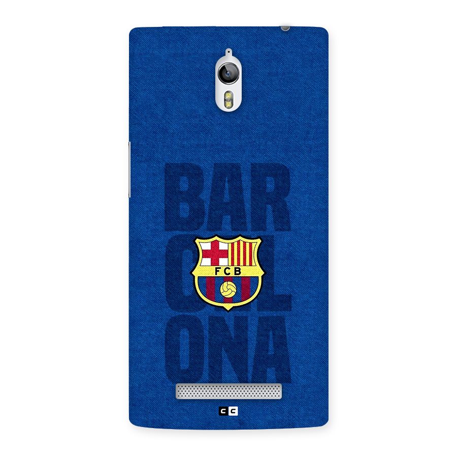 Barcelona Typography Back Case for Oppo Find 7
