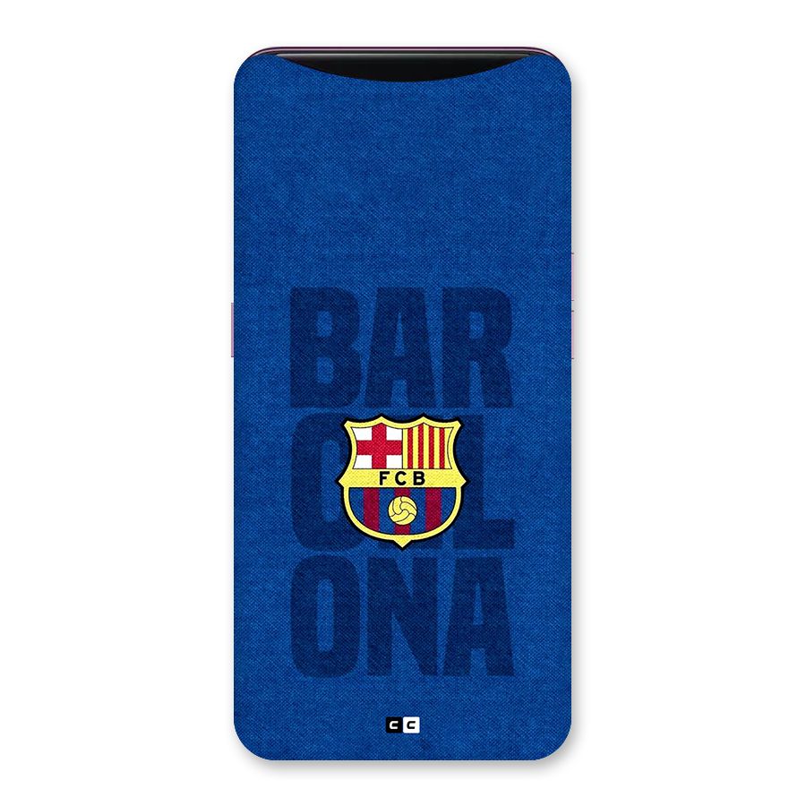 Barcelona Typography Back Case for Oppo Find X