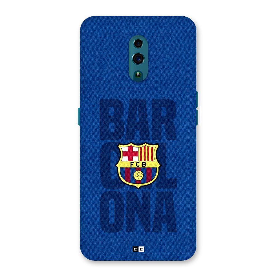 Barcelona Typography Back Case for Oppo Reno