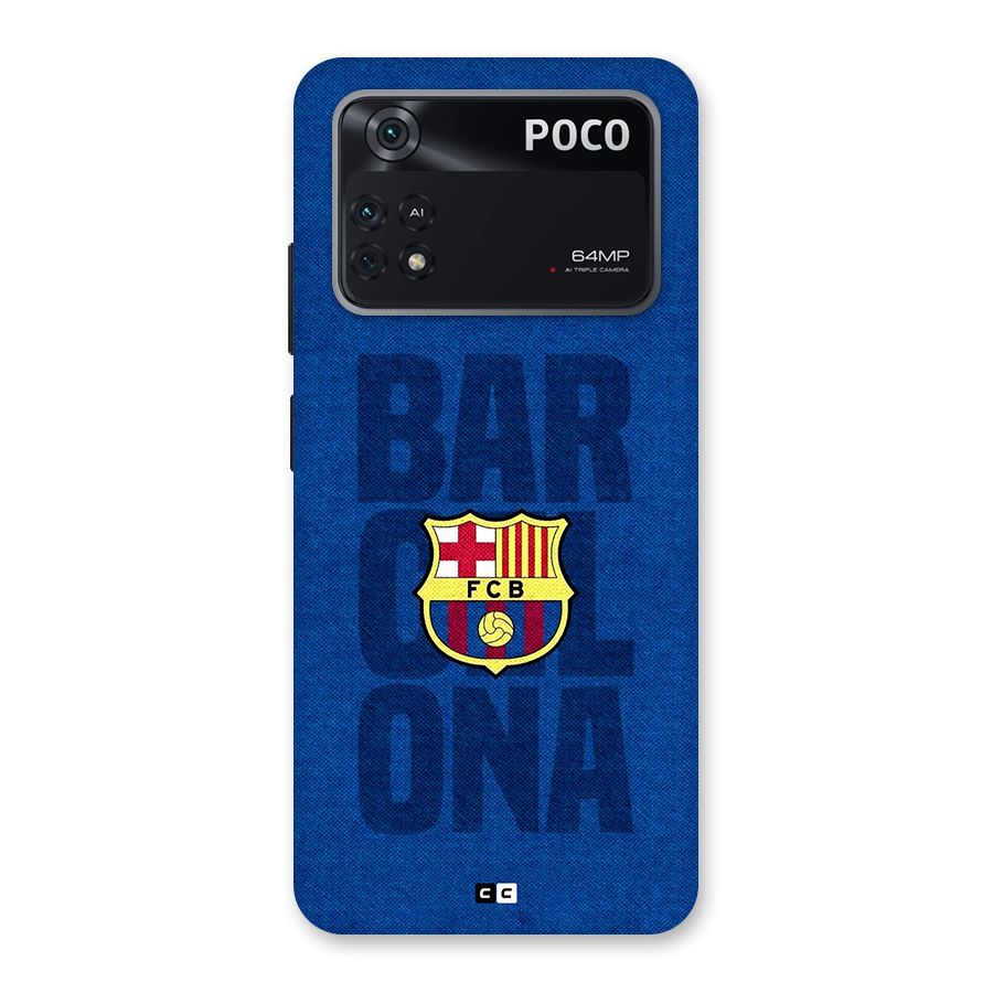 Barcelona Typography Back Case for Poco M4 Pro 4G