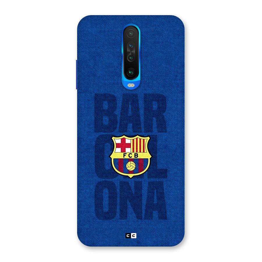 Barcelona Typography Back Case for Poco X2