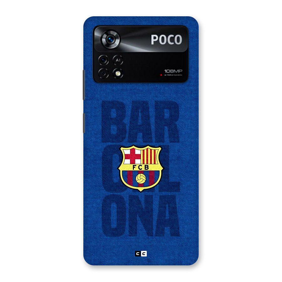 Barcelona Typography Back Case for Poco X4 Pro 5G