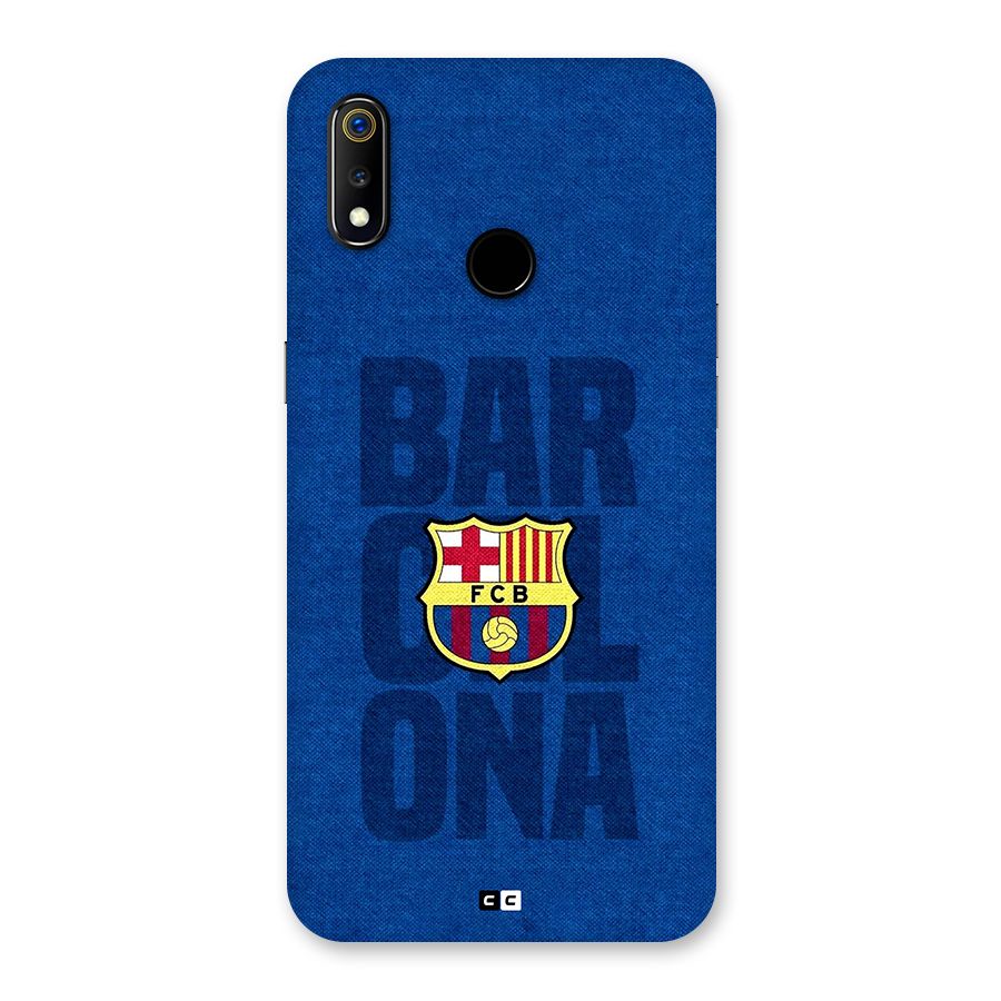 Barcelona Typography Back Case for Realme 3