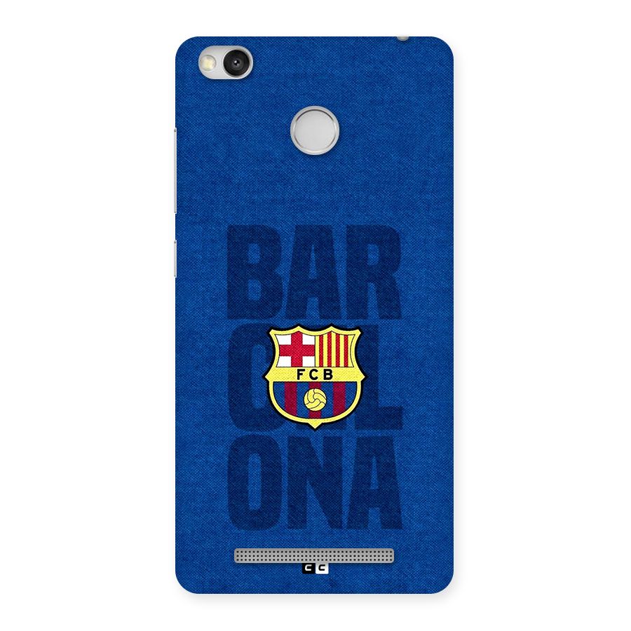 Barcelona Typography Back Case for Redmi 3S Prime