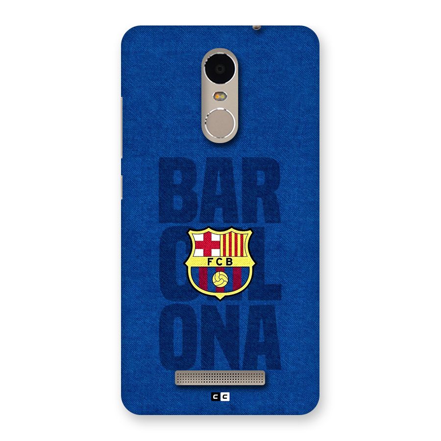Barcelona Typography Back Case for Redmi Note 3
