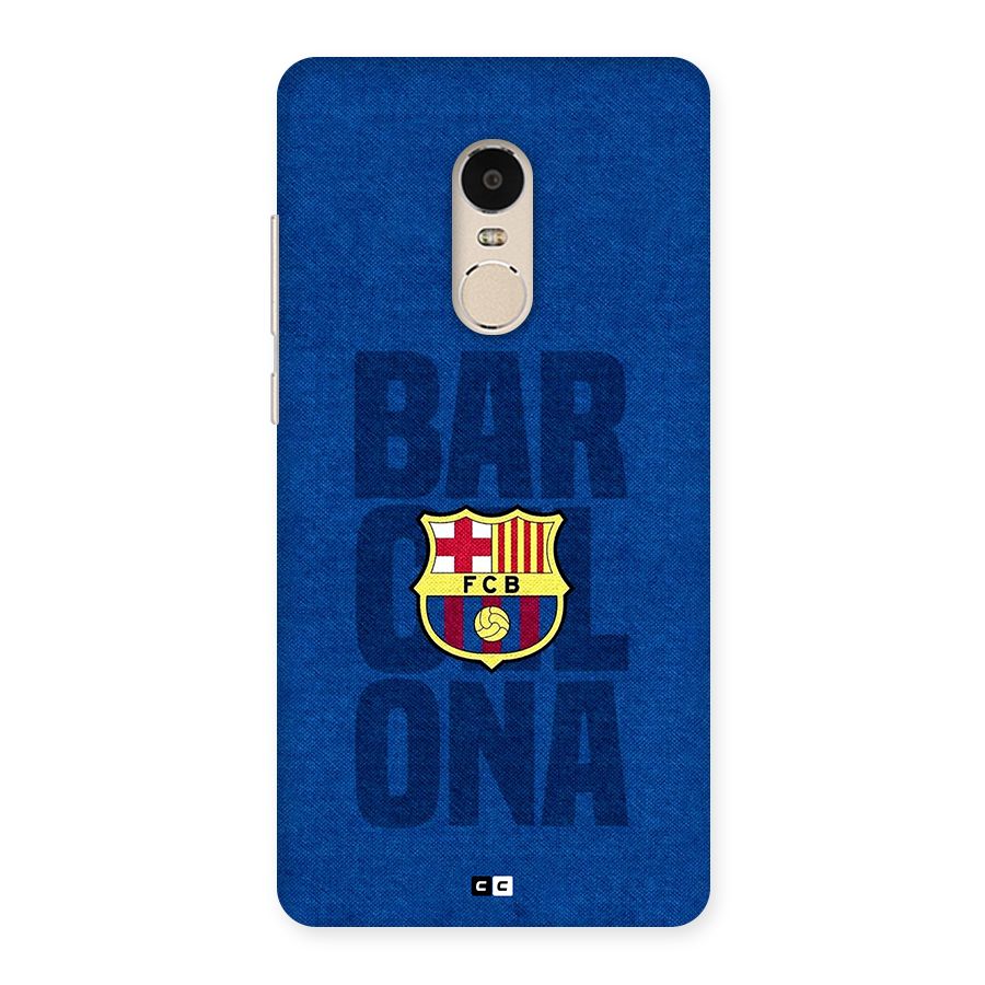 Barcelona Typography Back Case for Redmi Note 4