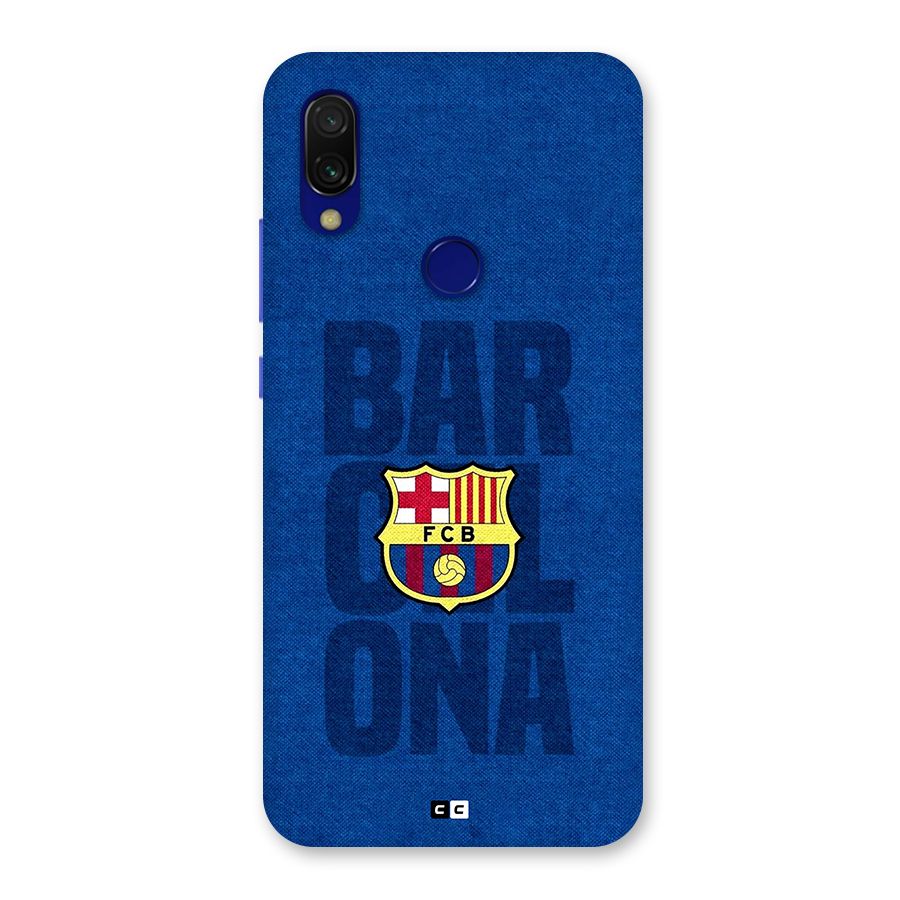 Barcelona Typography Back Case for Redmi Y3