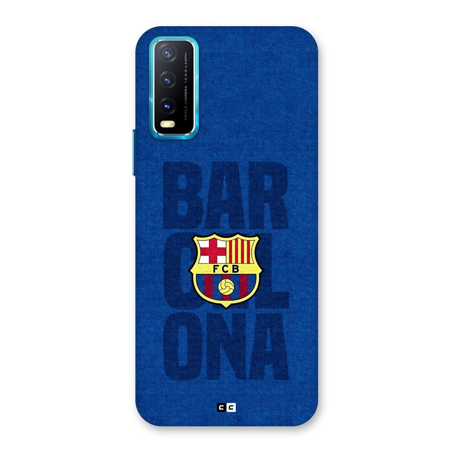 Barcelona Typography Back Case for Vivo Y20s