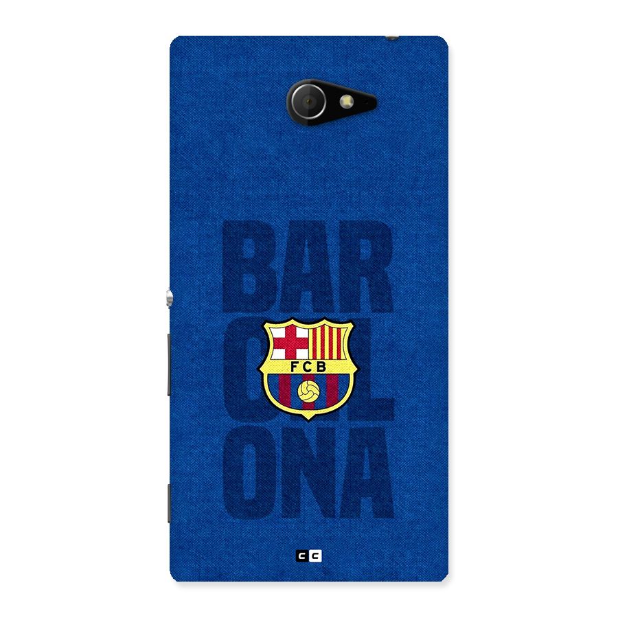 Barcelona Typography Back Case for Xperia M2