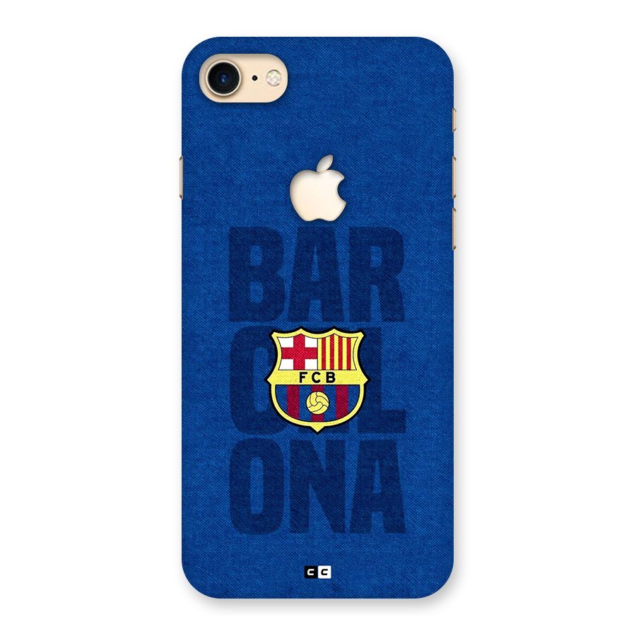 Barcelona Typography Back Case for iPhone 7 Apple Cut
