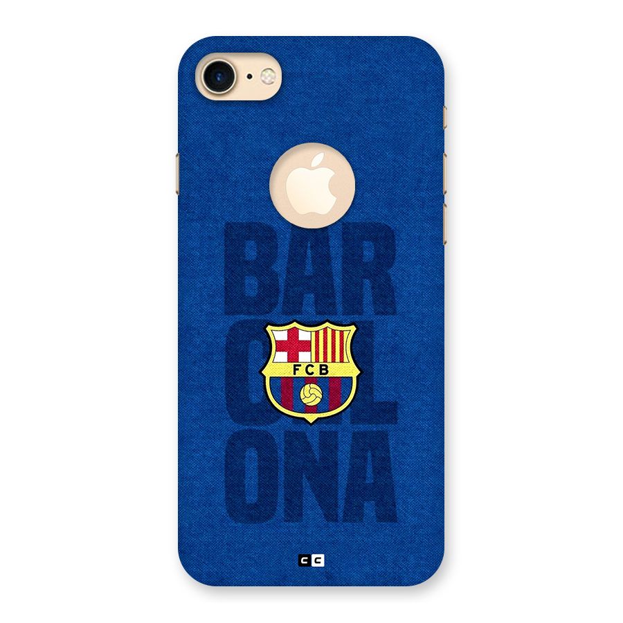 Barcelona Typography Back Case for iPhone 7 Logo Cut
