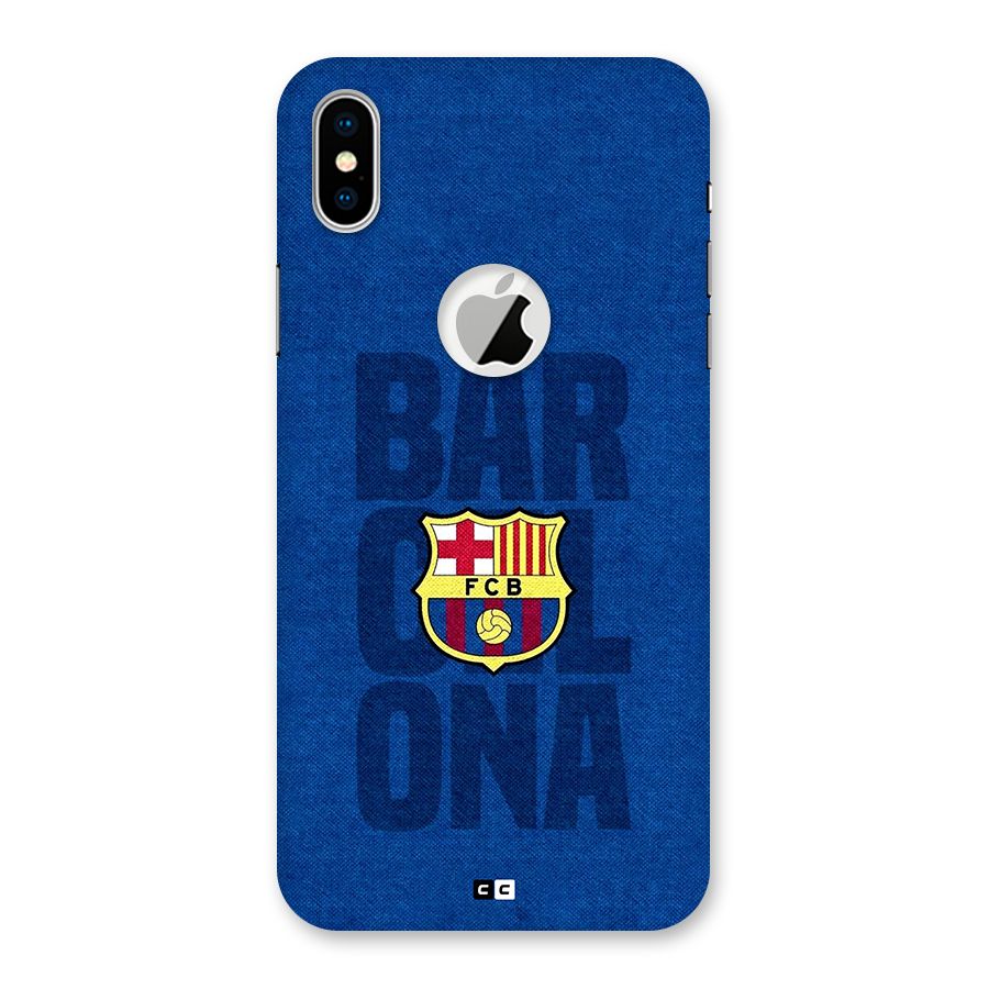 Barcelona Typography Back Case for iPhone X Logo Cut