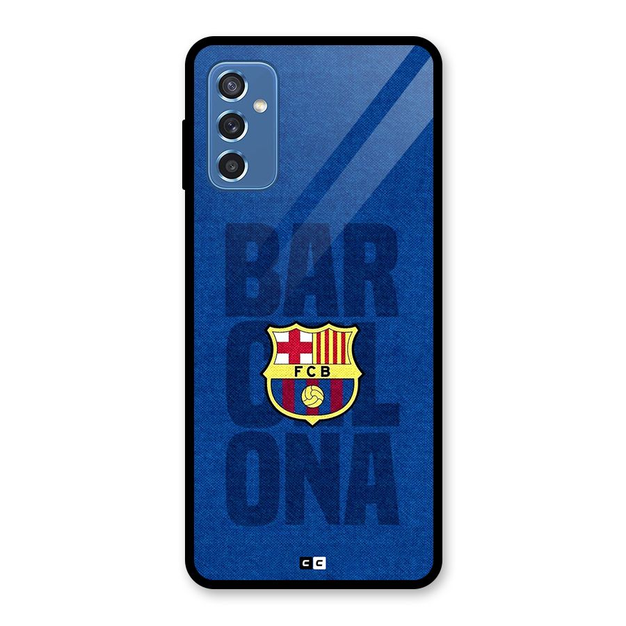 Barcelona Typography Glass Back Case for Galaxy M52 5G
