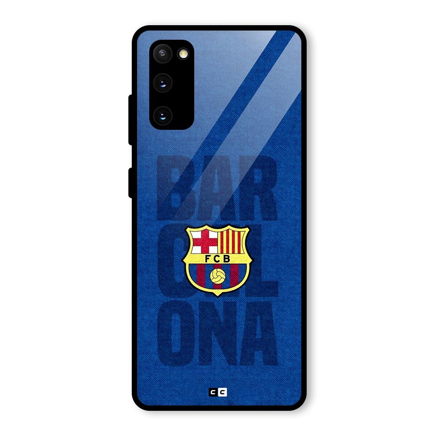 Barcelona Typography Glass Back Case for Galaxy S20 FE