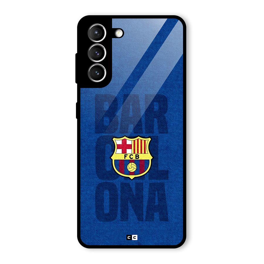 Barcelona Typography Glass Back Case for Galaxy S21 5G