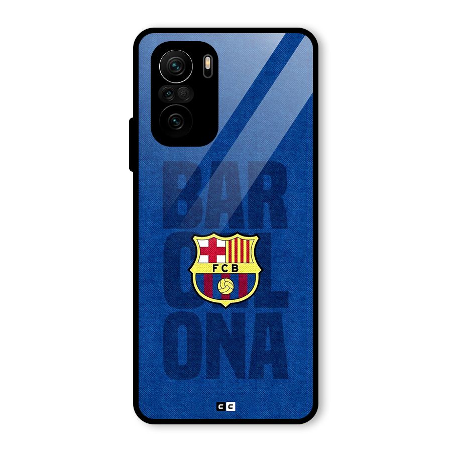 Barcelona Typography Glass Back Case for Mi 11X Pro