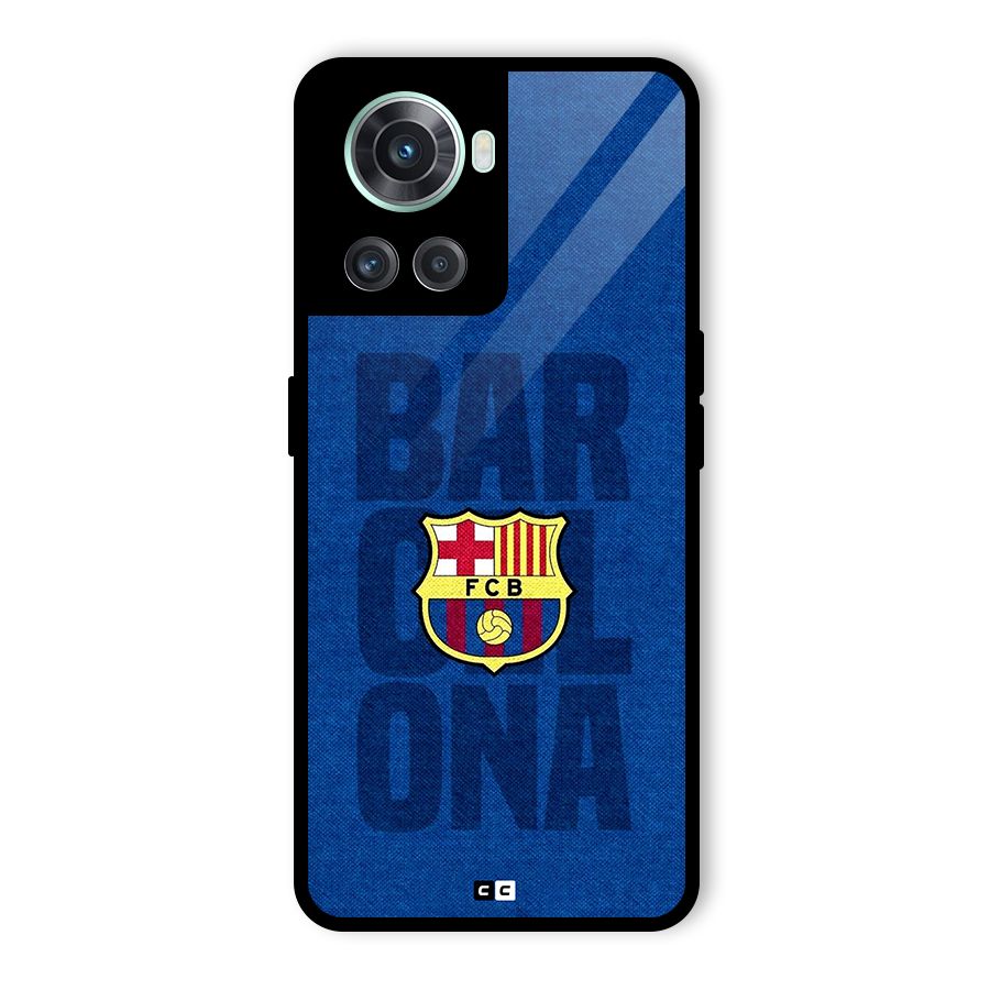 Barcelona Typography Glass Back Case for OnePlus 10R