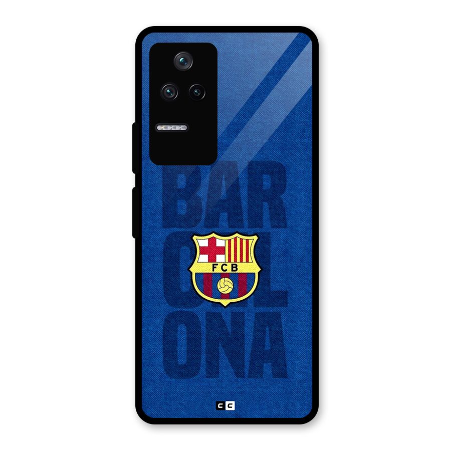 Barcelona Typography Glass Back Case for Poco F4 5G