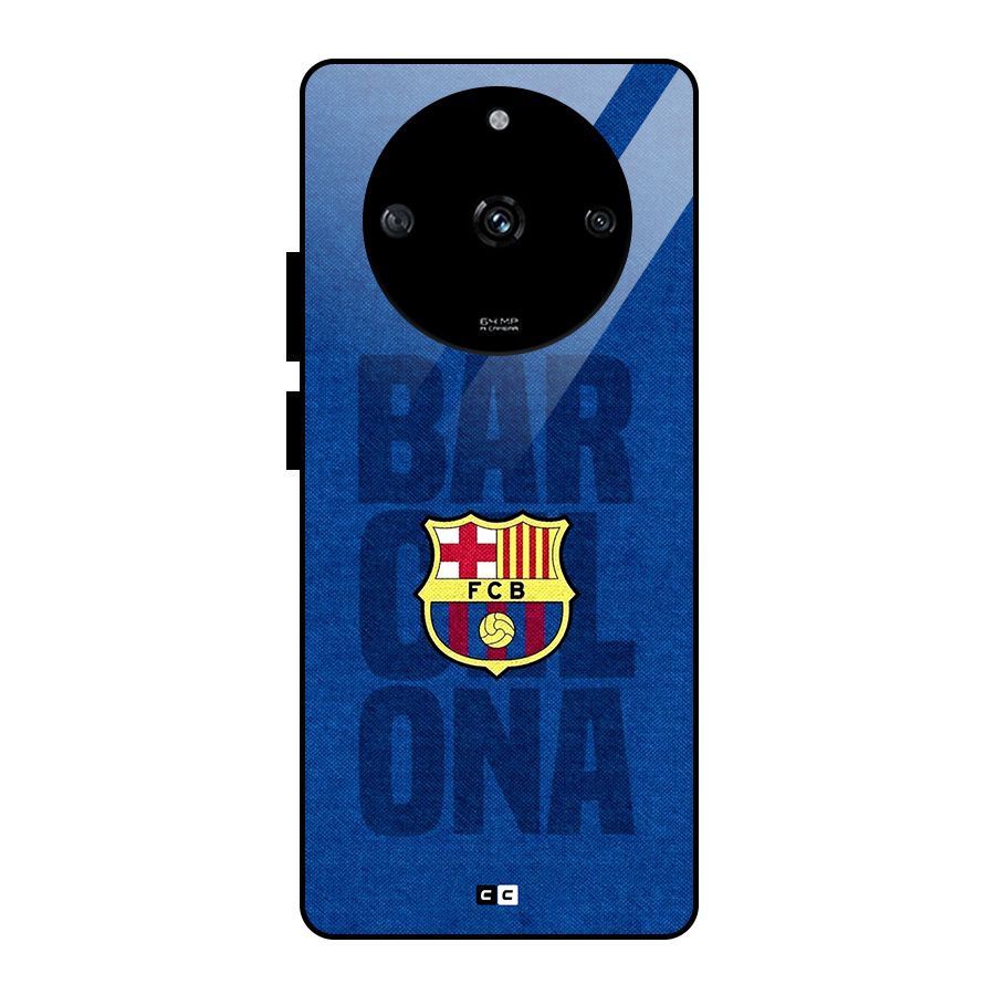 Barcelona Typography Glass Back Case for Realme Narzo 60 5G