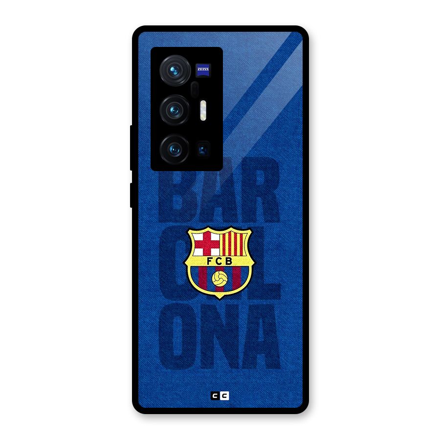 Barcelona Typography Glass Back Case for Vivo X70 Pro Plus