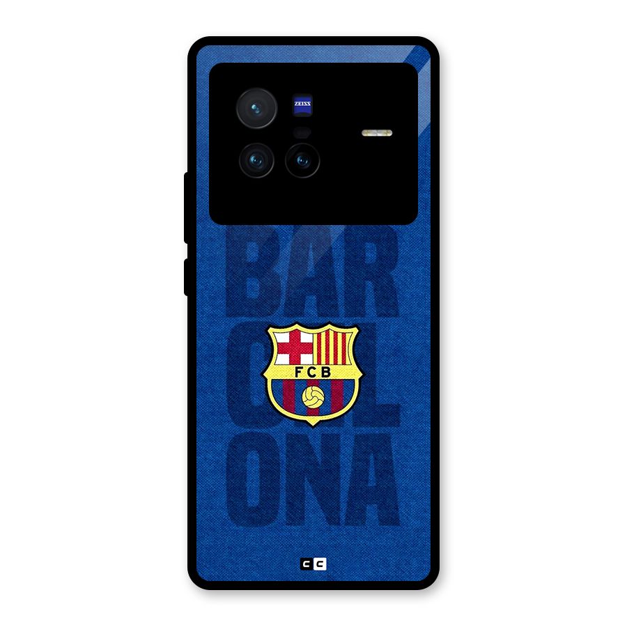 Barcelona Typography Glass Back Case for Vivo X80
