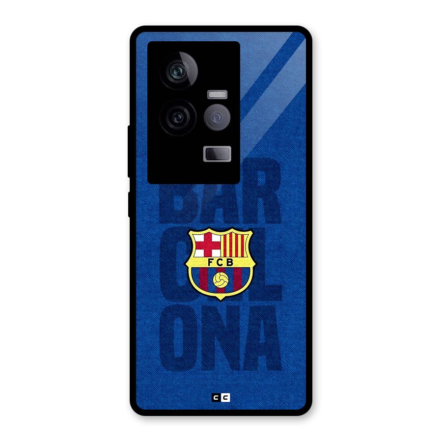 Barcelona Typography Glass Back Case for Vivo iQOO 11 5G