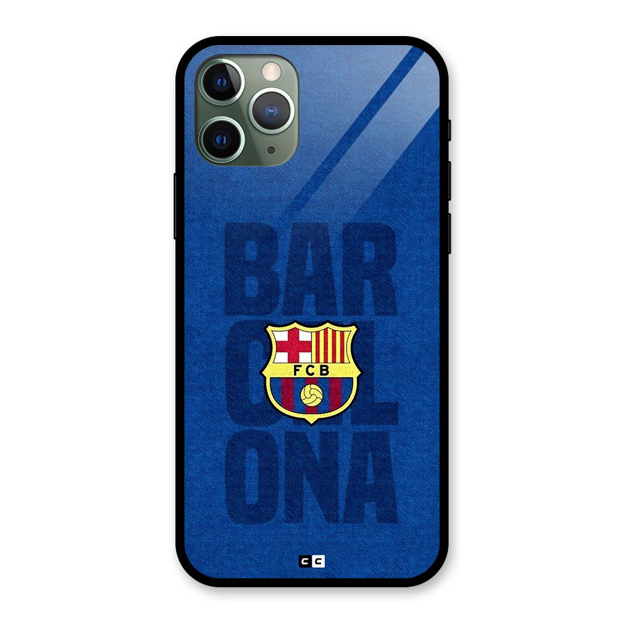 Barcelona Typography Glass Back Case for iPhone 11 Pro
