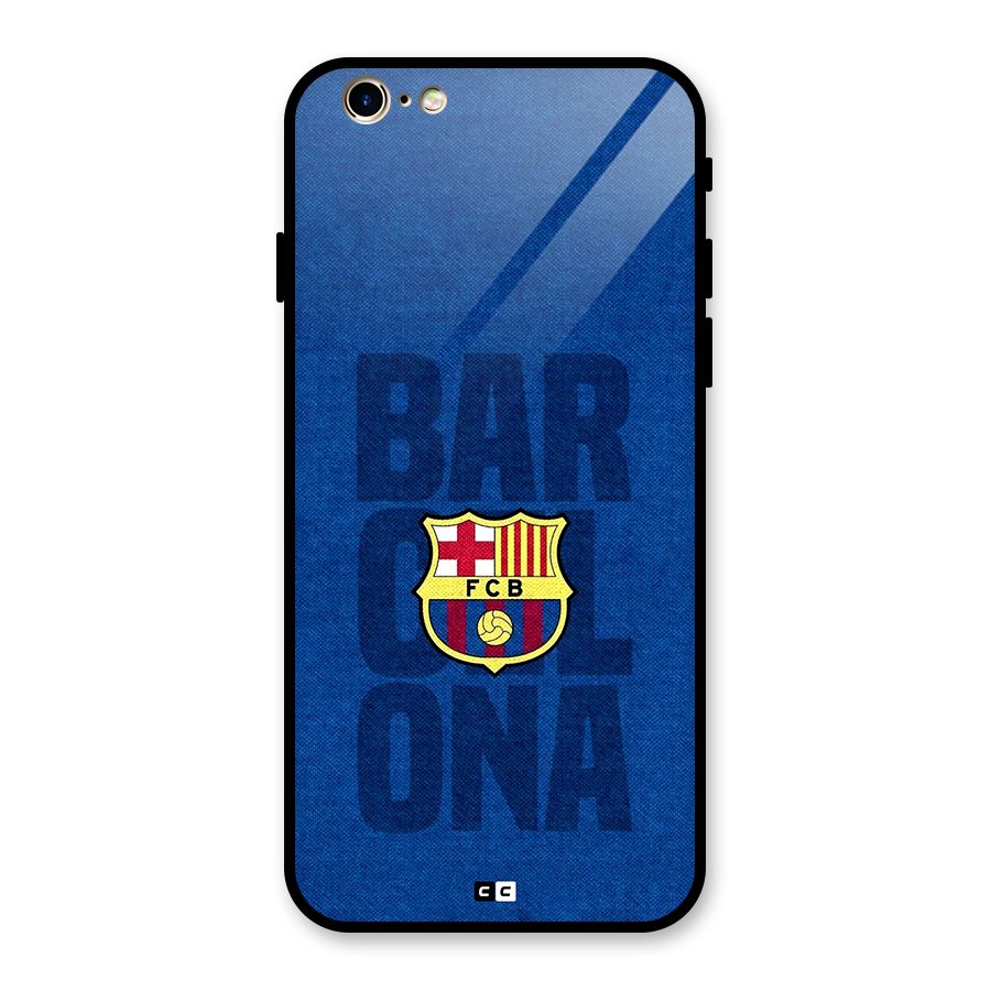 Barcelona Typography Glass Back Case for iPhone 6 6S