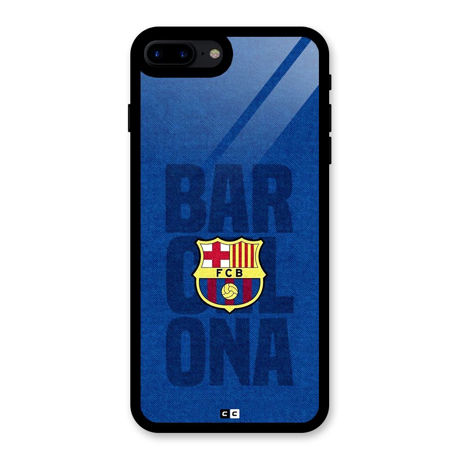 Barcelona Typography Glass Back Case for iPhone 7 Plus