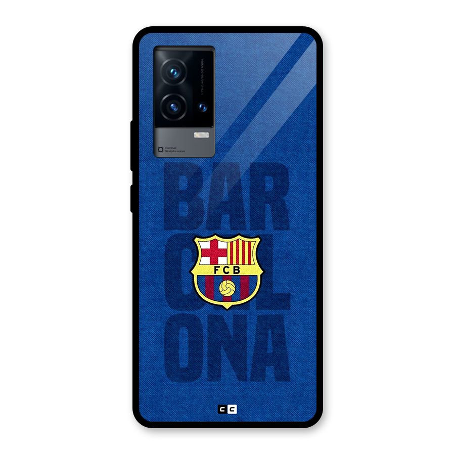 Barcelona Typography Glass Back Case for iQOO 9 5G