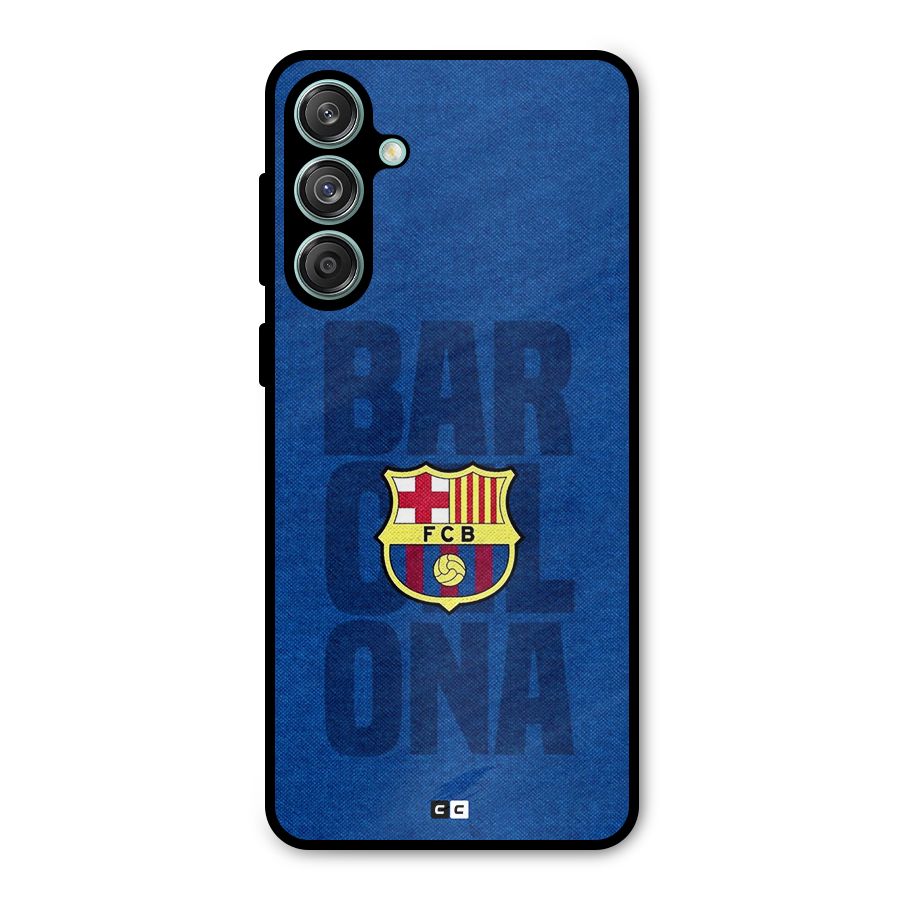Barcelona Typography Metal Back Case for Galaxy M55 5G