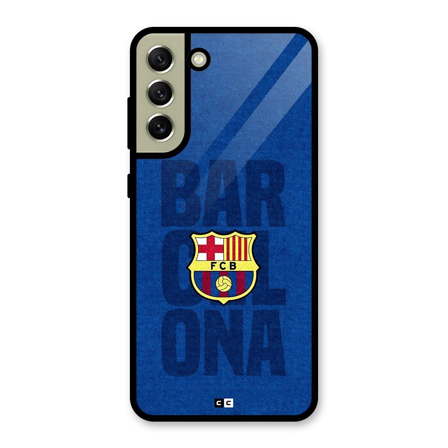 Barcelona Typography Metal Back Case for Galaxy S21 FE 5G (2023)