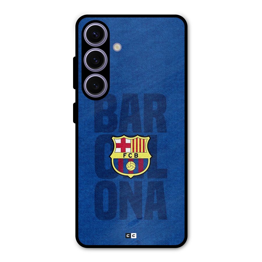Barcelona Typography Metal Back Case for Galaxy S24