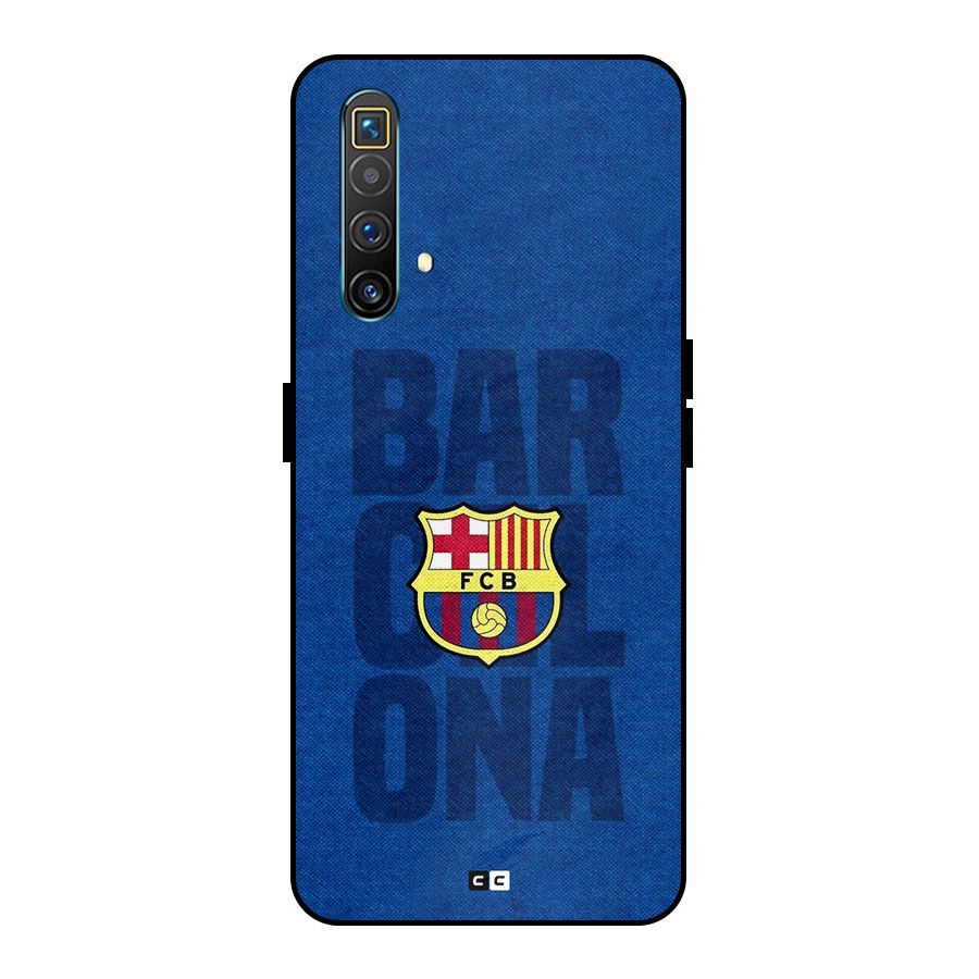 Barcelona Typography Metal Back Case for Realme X3 SuperZoom