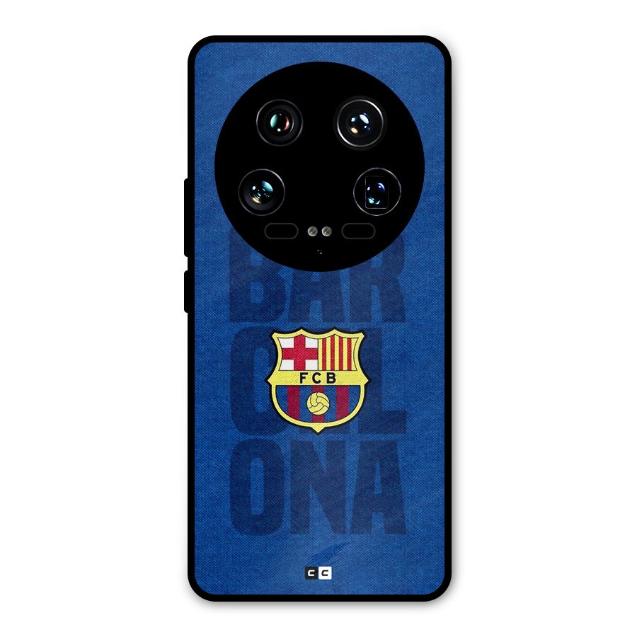 Barcelona Typography Metal Back Case for Xiaomi 14 Ultra