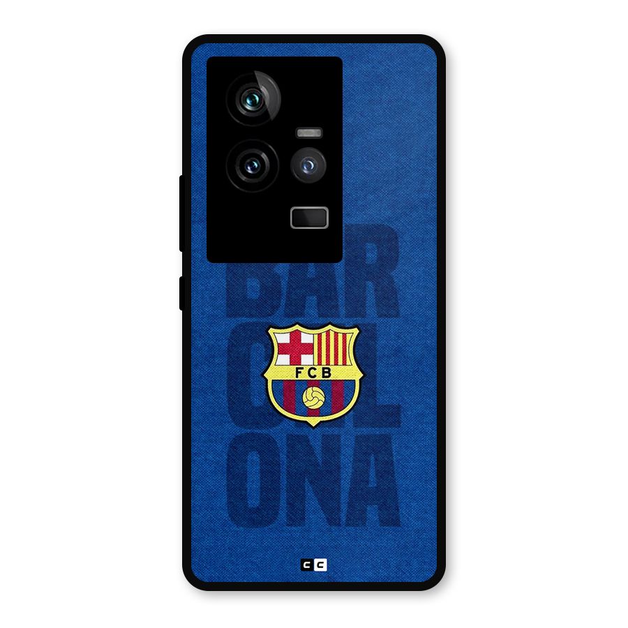 Barcelona Typography Metal Back Case for iQOO 11 5G