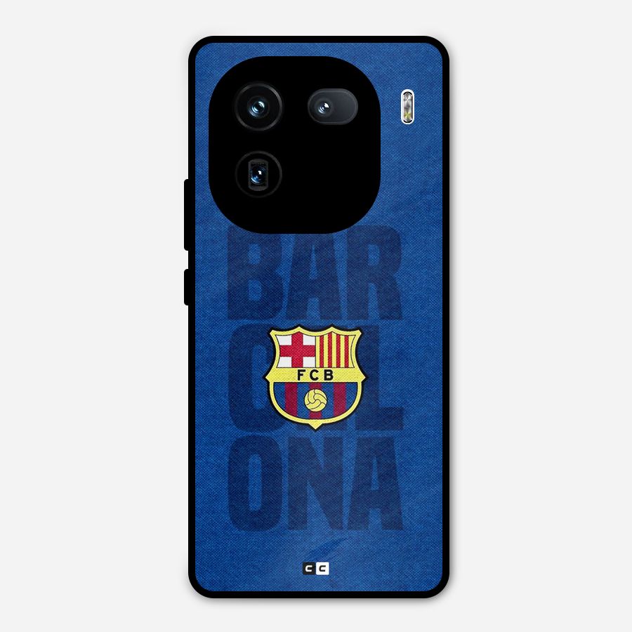 Barcelona Typography Metal Back Case for iQOO 12