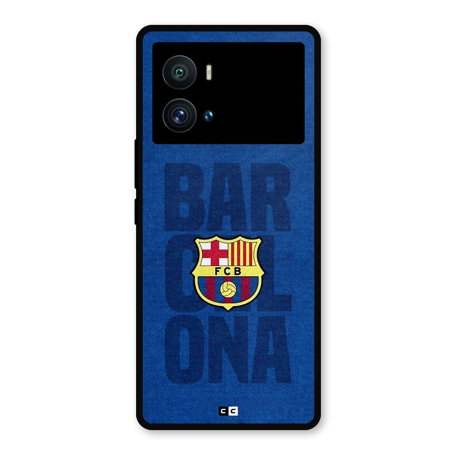 Barcelona Typography Metal Back Case for iQOO 9 Pro