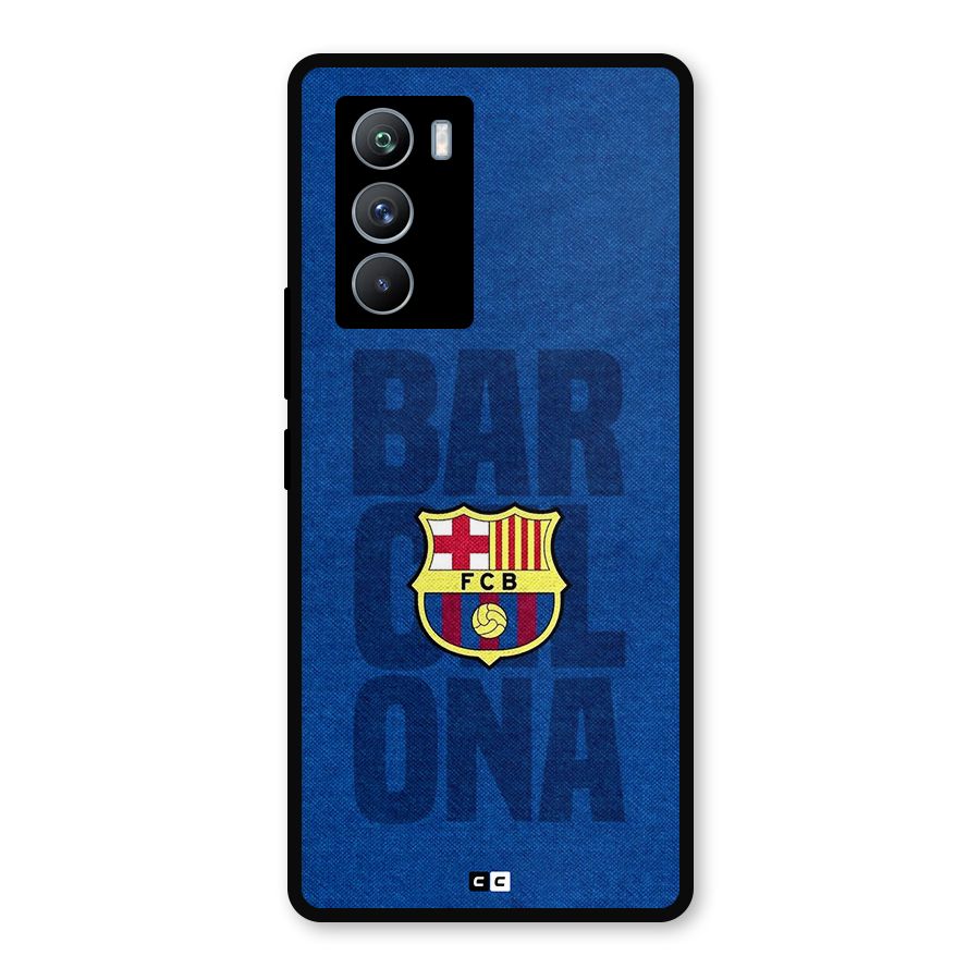 Barcelona Typography Metal Back Case for iQOO 9 SE