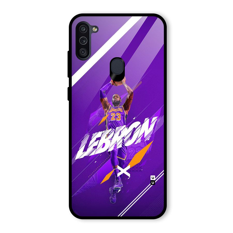 Basketball Star Glass Back Case for Galaxy M11