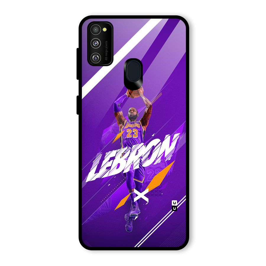 Basketball Star Glass Back Case for Galaxy M21
