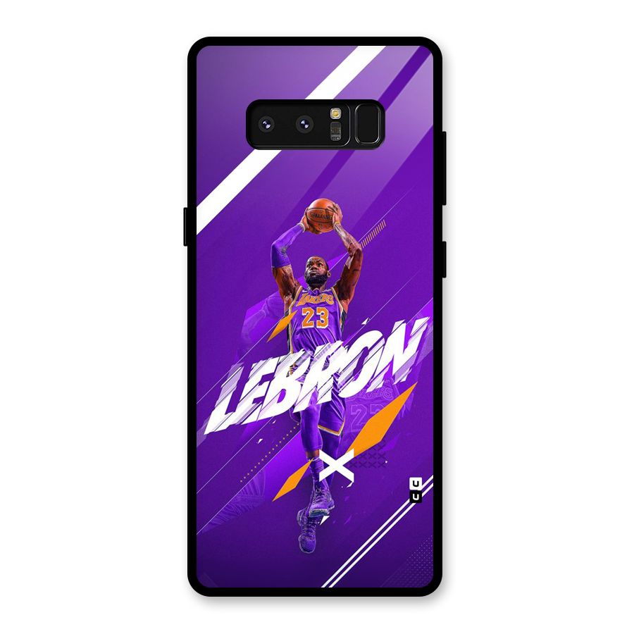 Basketball Star Glass Back Case for Galaxy Note 8