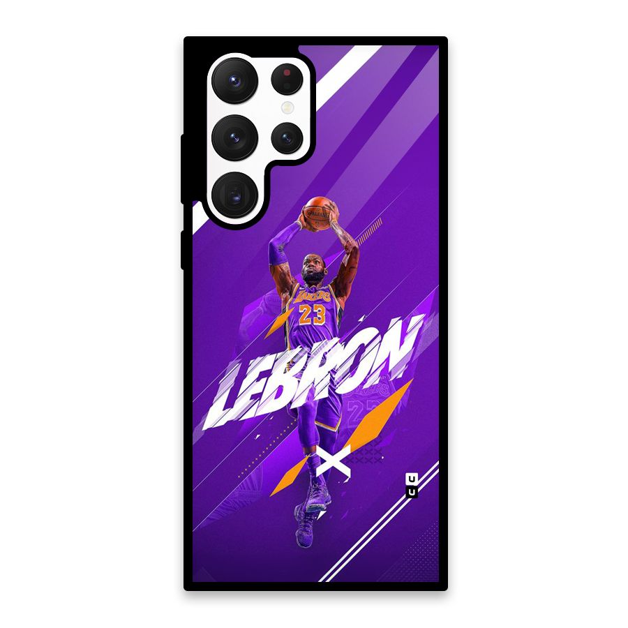 Basketball Star Glass Back Case for Galaxy S22 Ultra 5G