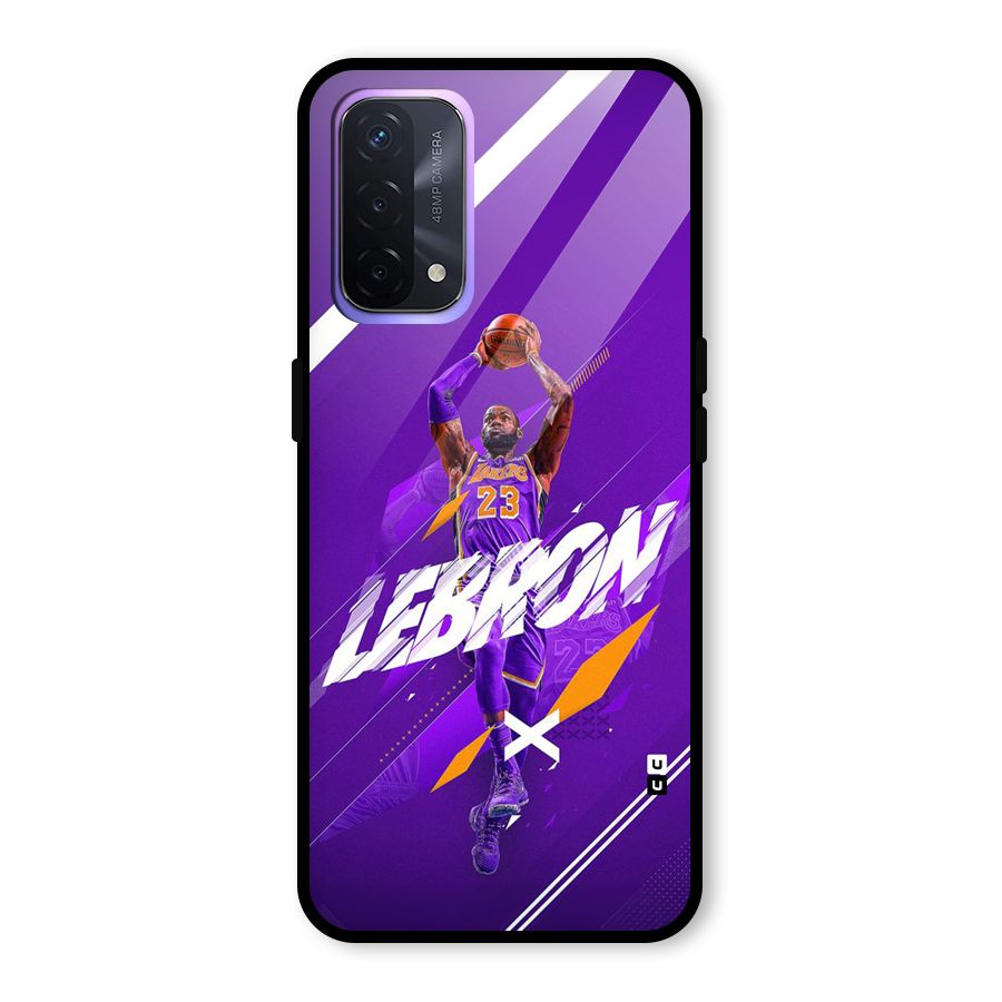 Basketball Star Glass Back Case for Oppo A74 5G