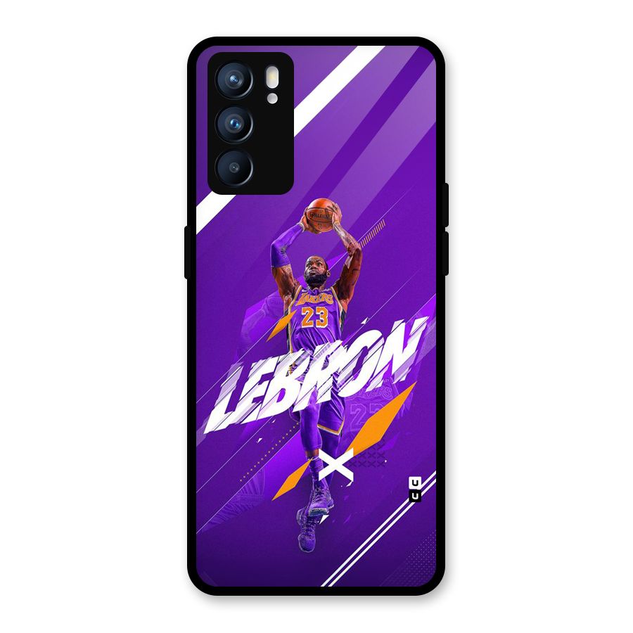 Basketball Star Glass Back Case for Oppo Reno6 5G