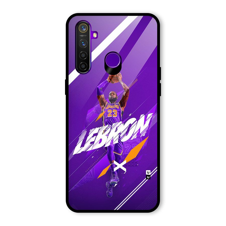 Basketball Star Glass Back Case for Realme 5 Pro