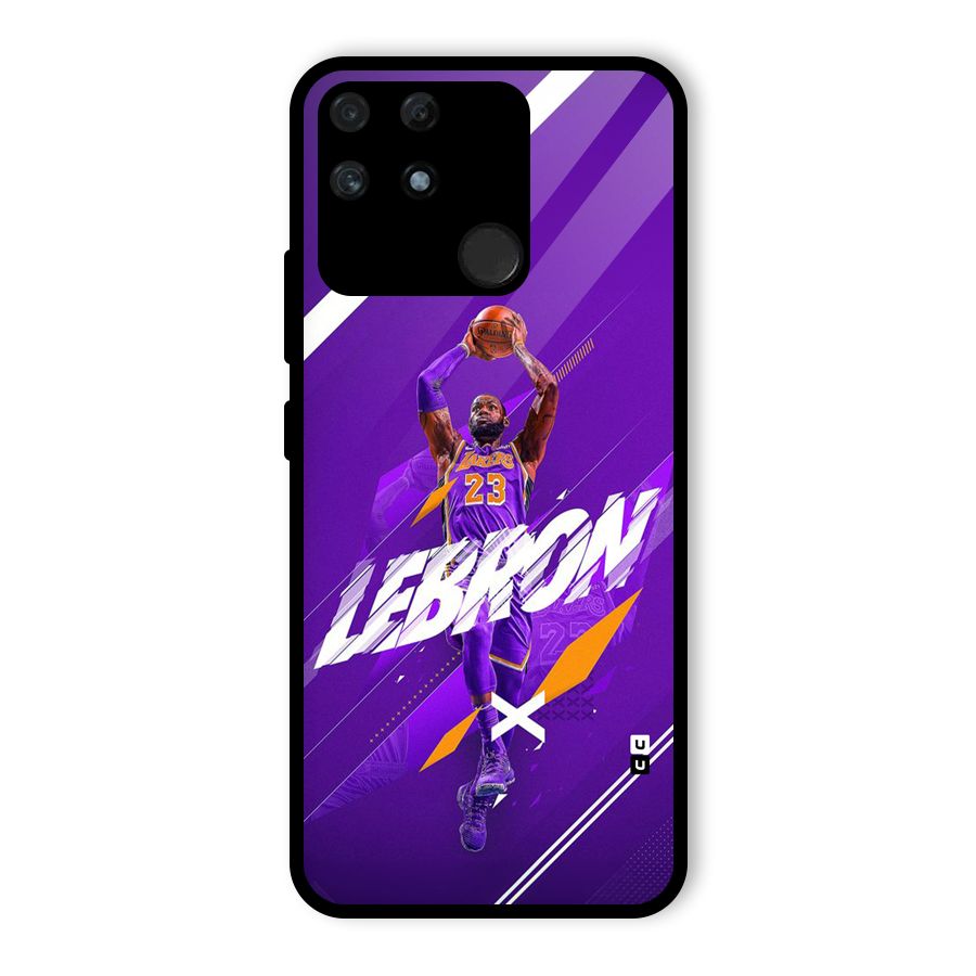 Basketball Star Glass Back Case for Realme Narzo 50A