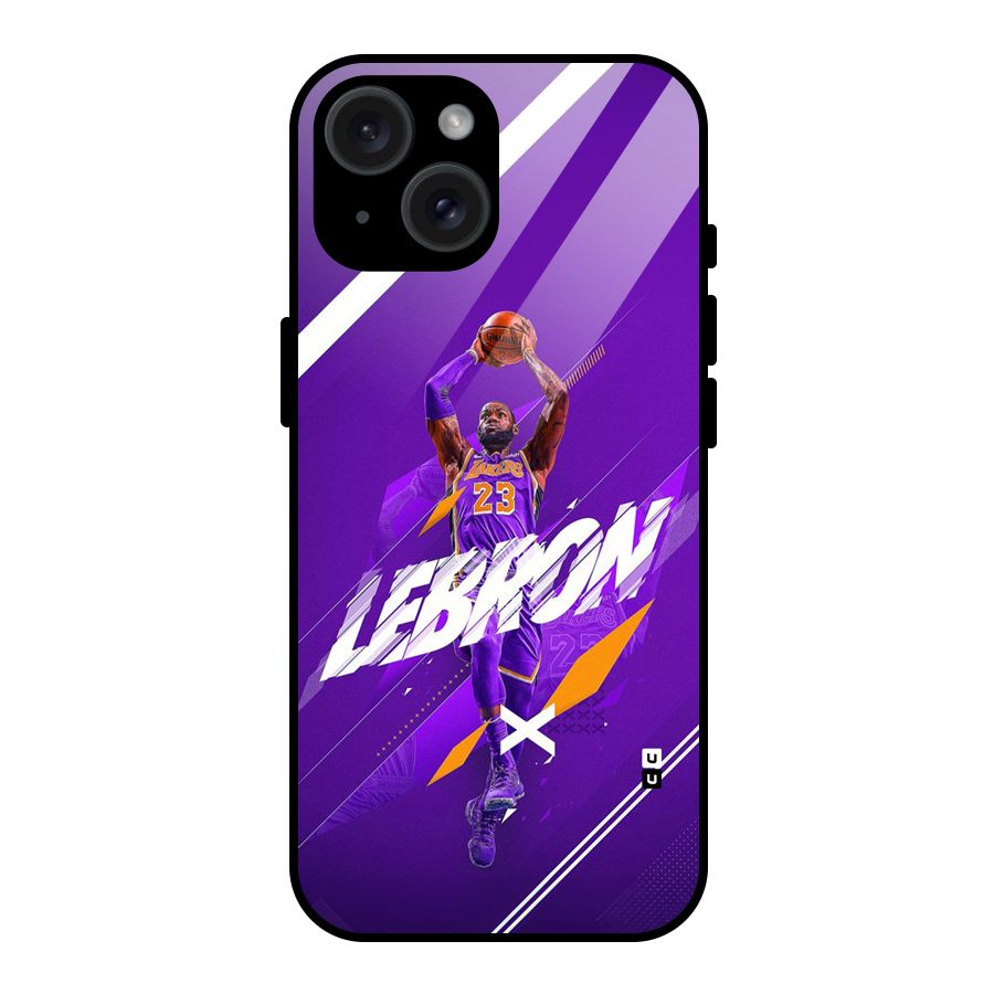 Basketball Star Glass Back Case for iPhone 15
