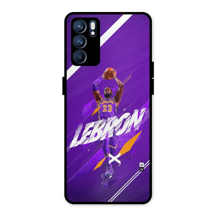 Basketball Star Metal Back Case for Oppo Reno6 5G