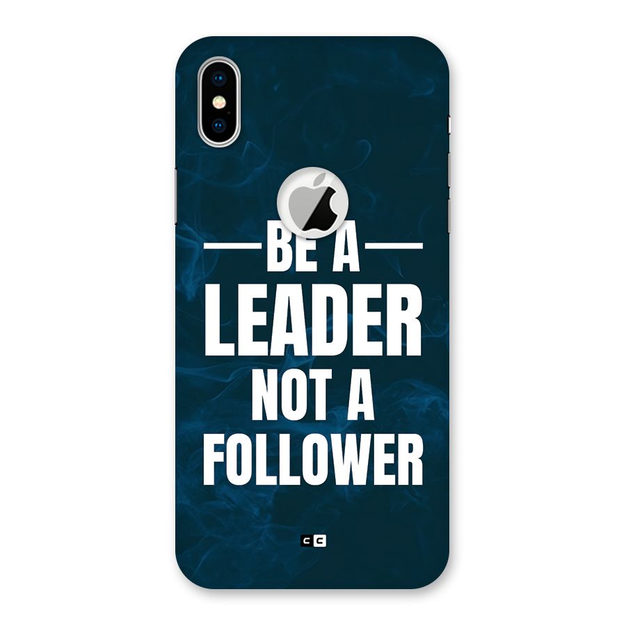 Be A Leader Back Case for iPhone XS Logo Cut